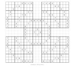 Free Printable Samurai Sudoku Puzzles | Sudoku   Sudoku 16X16 Printable Free