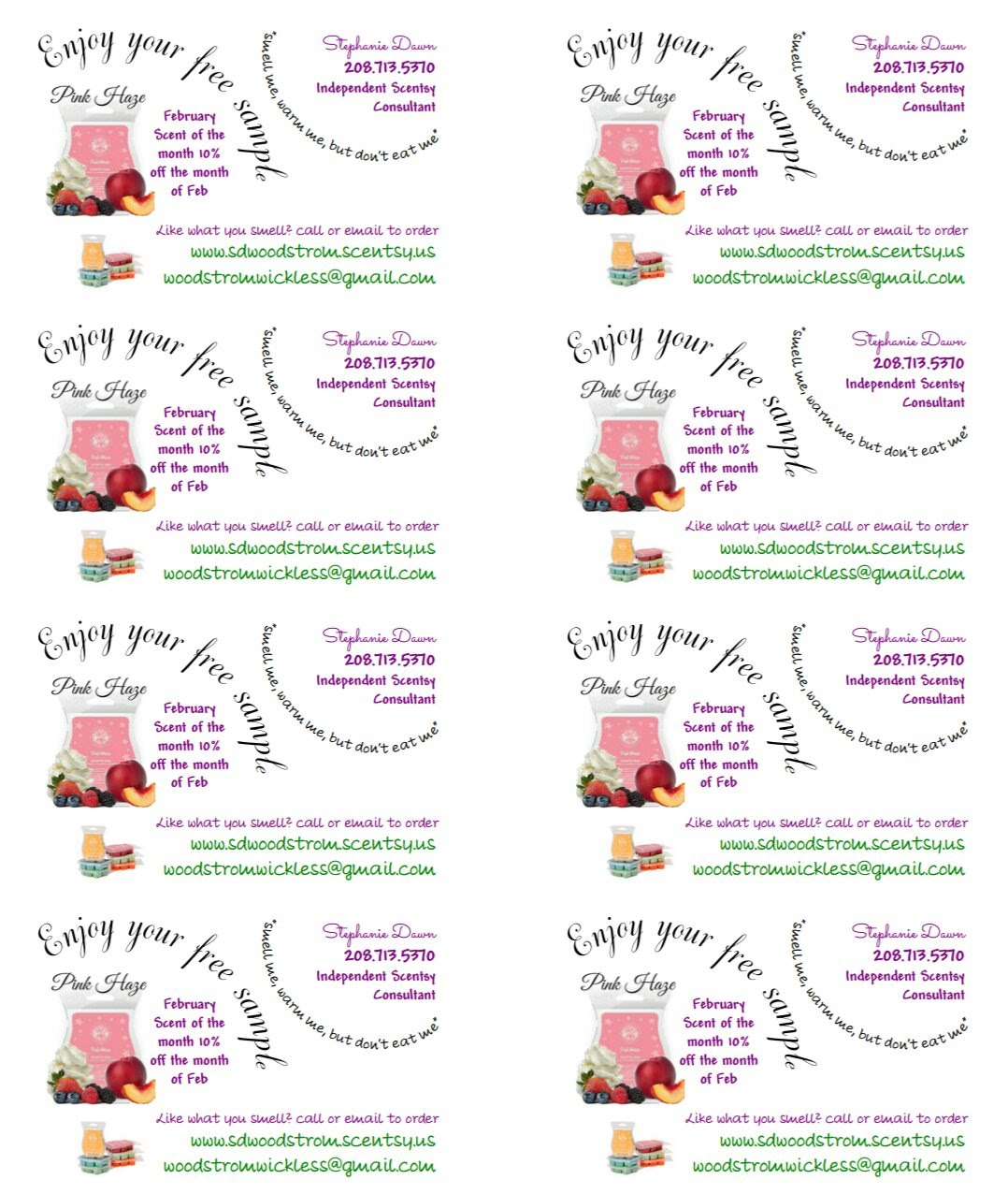Free Printable Scentsy Business Cards | Download Them Or Print - Free Printable Scentsy Business Cards