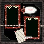Free Printable Scrapbook Layouts | Black, Red And White Beauty   Free Printable Scrapbook Pages