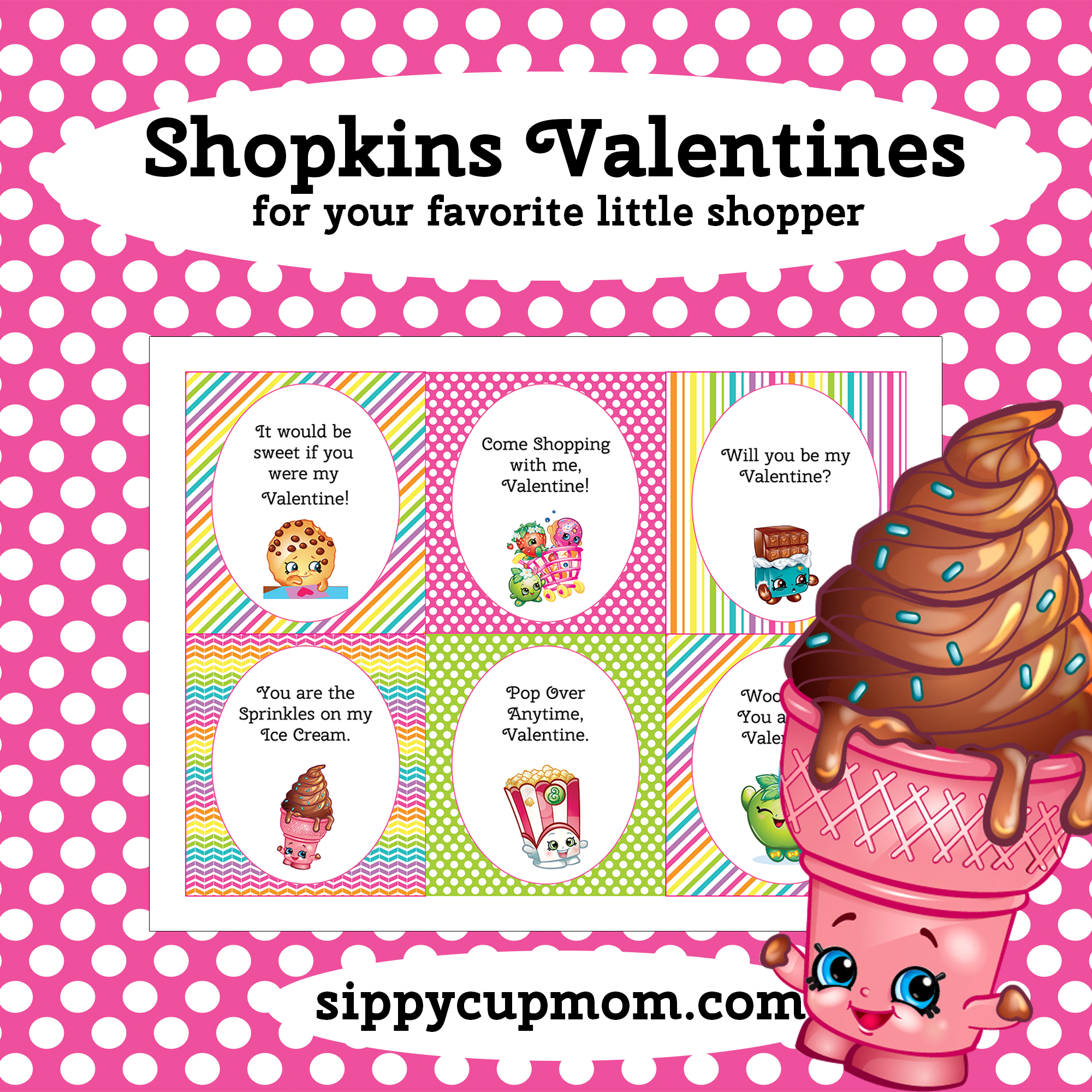 Free Printable Shopkins Valentine&amp;#039;s Day Cards - Sippy Cup Mom - Free Printable Valentines Day Cards For Mom And Dad