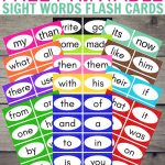 Free Printable Sight Word Flash Cards | Sight Word Activities For   Free Printable Phonics Books