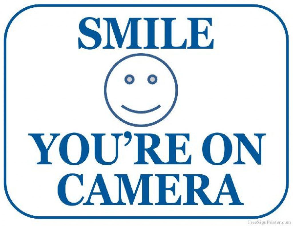 Free Printable Smile Your On Camera Sign Free Printable