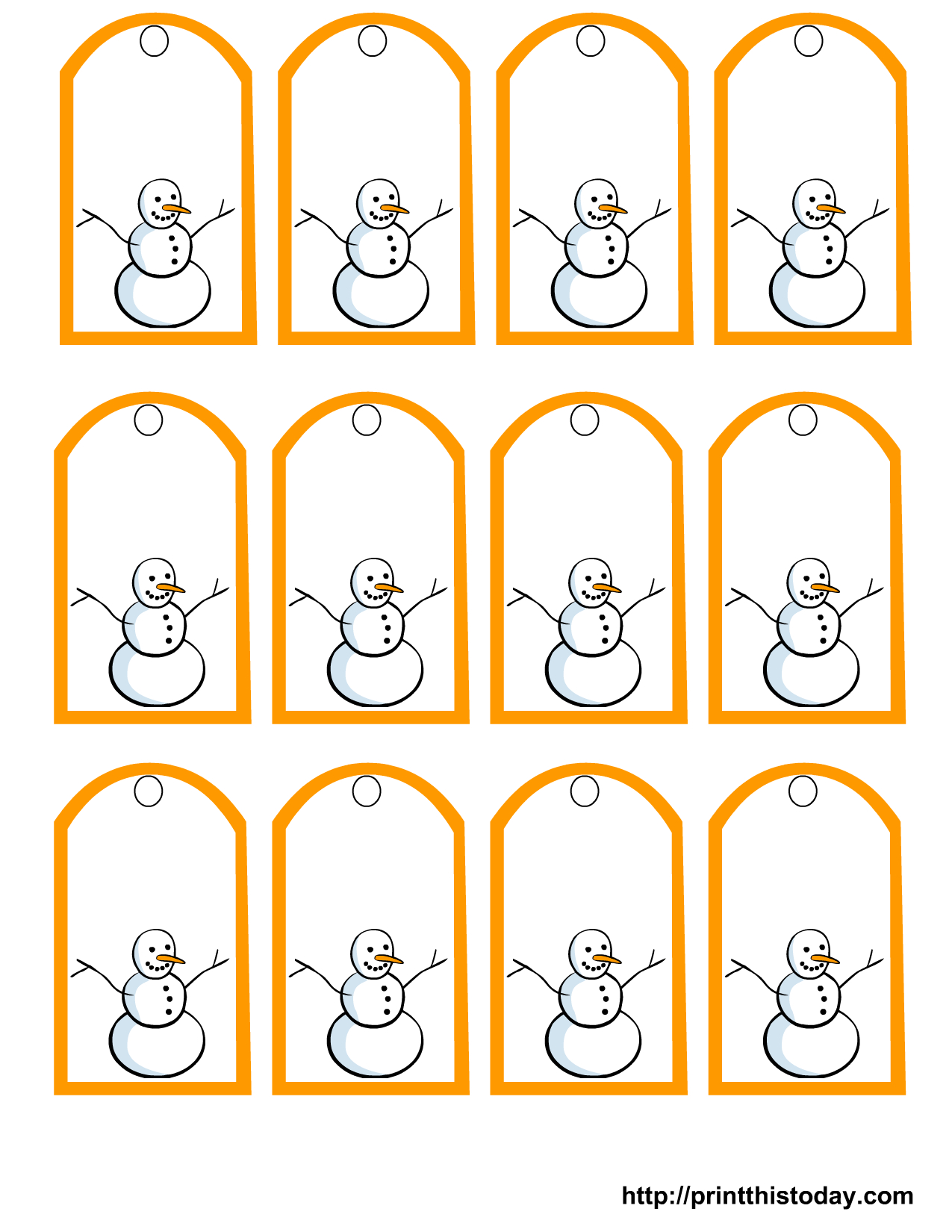 Free Printable Snowman Christmas Gift Tags - Free Printable To From Gift Tags