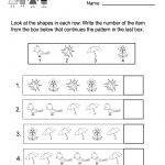 Free Printable Spring Patterns Worksheet For Kindergarten   Free Printable Spring Worksheets For Kindergarten