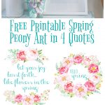 Free Printable Spring Peony Art & Easter Art | The Happy Housie   Free Printable Spring Decorations