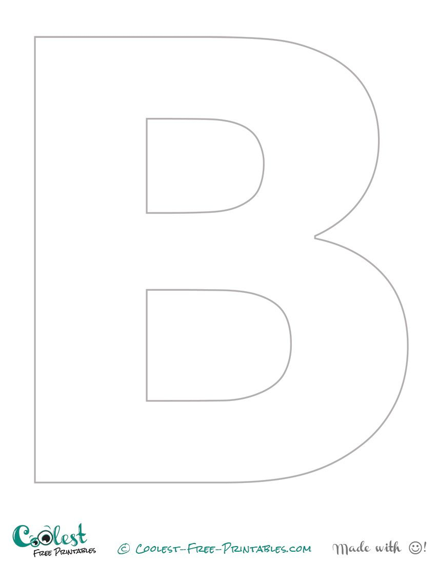 Free Printable Stencil Letters - The Letter &amp;quot;b&amp;quot; | Crafts | Pinterest - Free Printable Large Uppercase Alphabet Letters