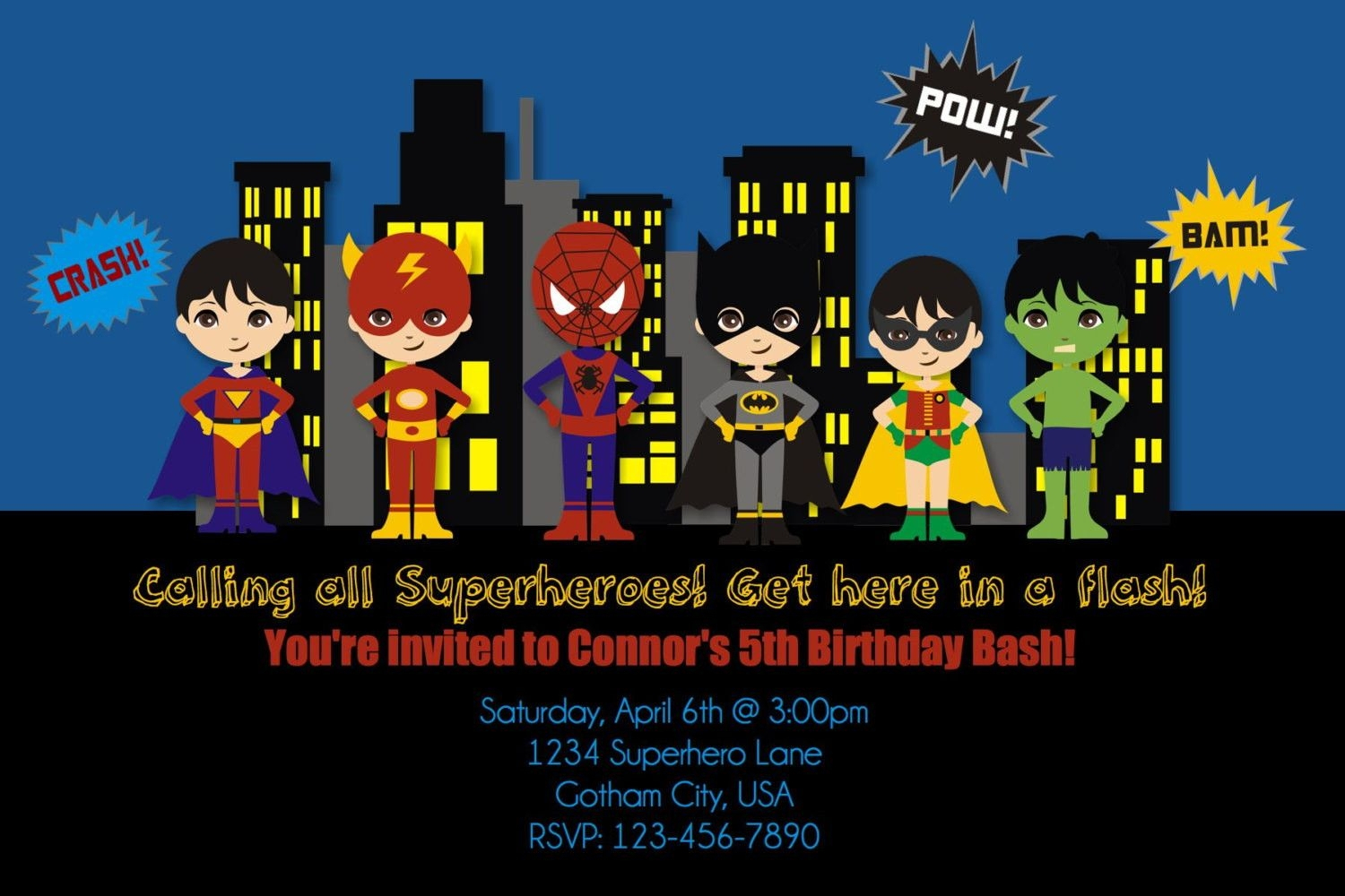 Free Printable Superhero Birthday Invitation Templates Create Your - Free Printable Superhero Birthday Invitation Templates