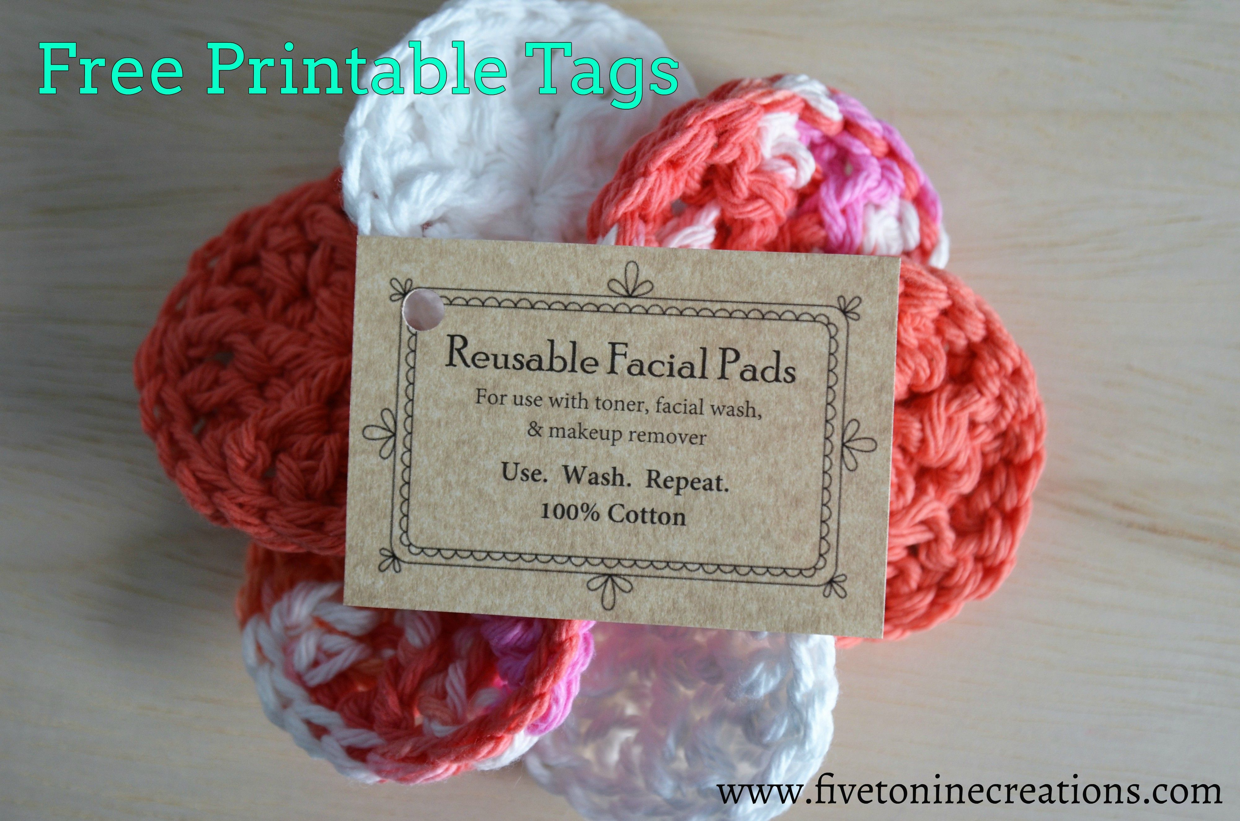 Free Printable Tags For Face Scrubby Pads. Comes With Free Crochet - Free Printable Dishcloth Wrappers