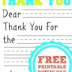 Free Printable Thank You Card | Kids Thank You Note Templates   Free Printable Thank You Notes