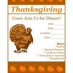 Free Printable Thanksgiving Flyer Invintation Template | Holiday's   Create Free Printable Flyer