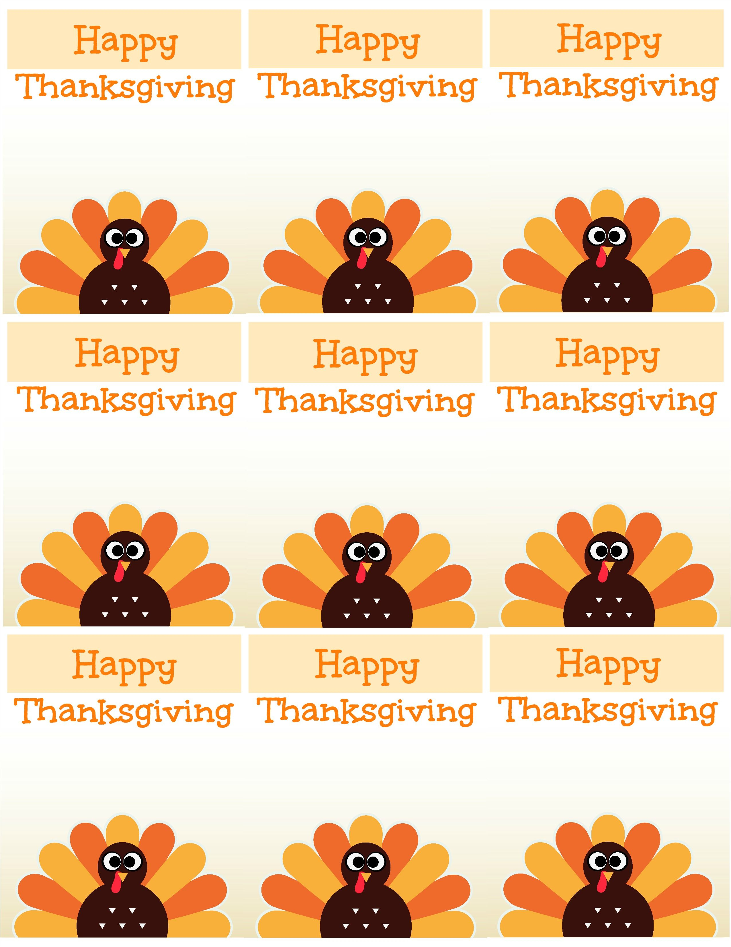 Free Printable Thanksgiving Place Cards -- Also Great For Cupcake - Happy Thanksgiving Cards Free Printable