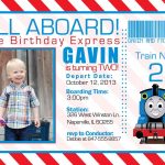 Free Printable The Train Birthday Invitations Ticket Invitation Card   Thomas Invitations Printable Free