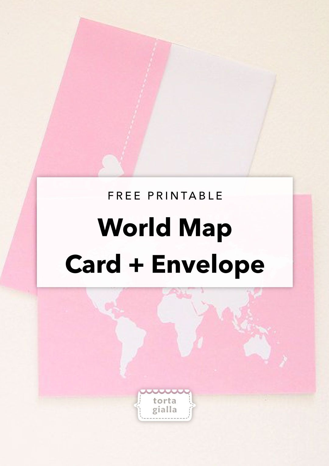 Free Printable Thinking Of You World Map Card And Envelope - Free Printable Funny Thinking Of You Cards