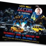 Free Printable Transformer Birthday Invitations Free Printable   Transformers Party Invitations Free Printable