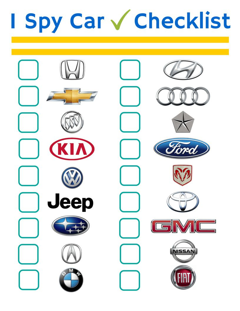 Free Printable Car Bingo Free Printable