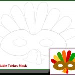 Free Printable Turkey Mask Template | Thanksgiving Activities For   Free Turkey Cut Out Printable