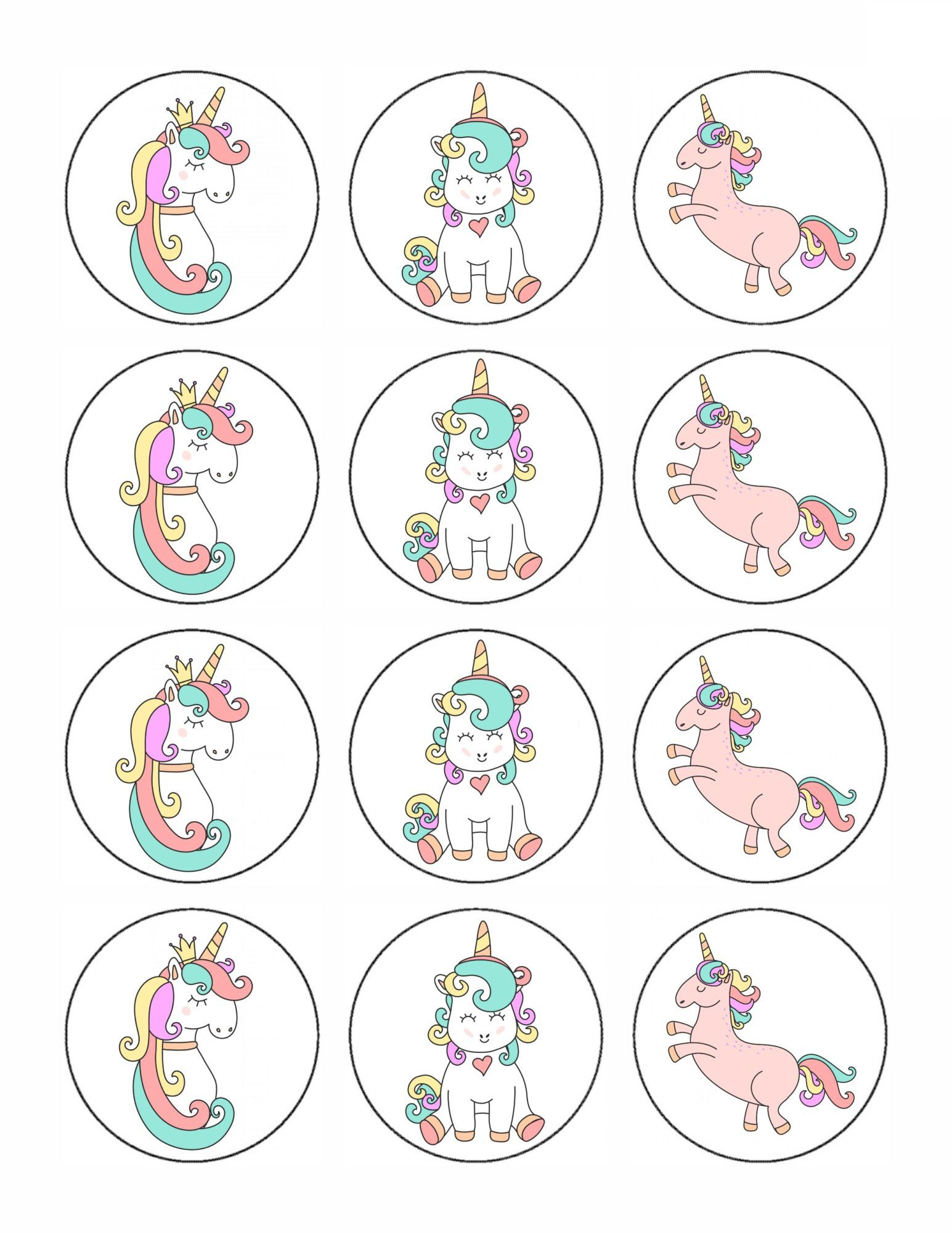 Free Printable Unicorn Cupcake Toppers | Kelsey&amp;#039;s Birthday Ideas - Free Printable Unicorn Cupcake Toppers