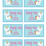 Free Printable Unicorn Party Gift Tag | Crafts | Unicorn Printables   Unicorn Name Free Printable