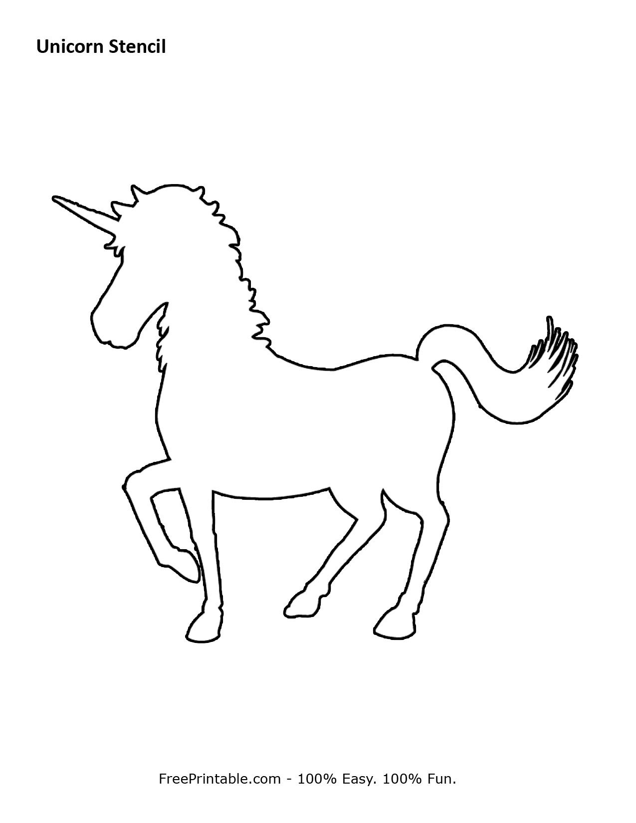 Free Printable Unicorn Stencils | Crafts &amp;amp; Sewing | Pinterest - Free Printable Poodle Template