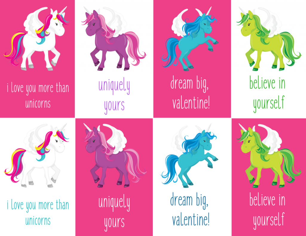 Free Printable Unicorn Valentines Cards For Kids- Unicorn Valentine - Free Printable Valentine Cards For Kids