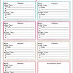Free Printable Vacation Clothing Planner (Day/night) & Travel   Free Printable Trip Planner