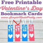 Free Printable Valentine's Day Bookmark Cards   Simple Made Pretty   Free Printable Valentine Bookmarks