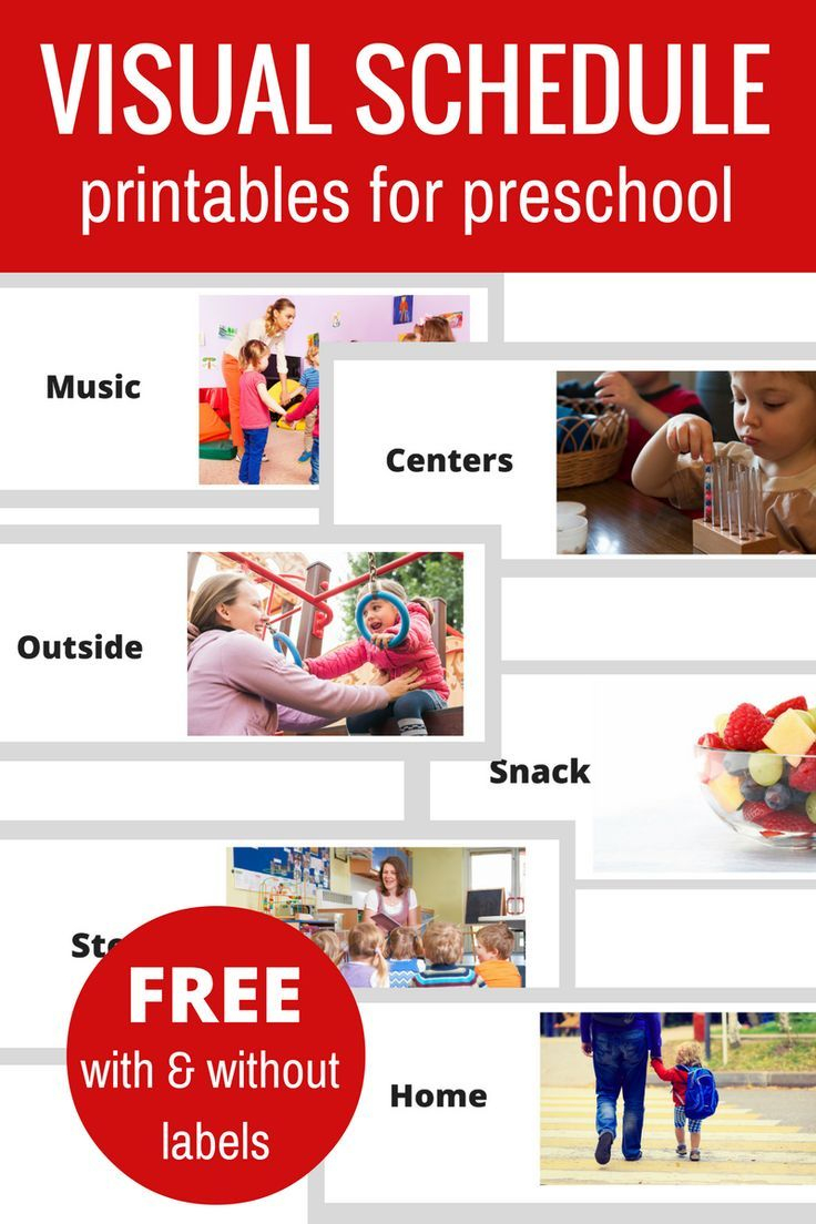 Free Printable Visual Schedule For Preschool | Daycare Kiddos - Free Printable Visual Schedule For Preschool