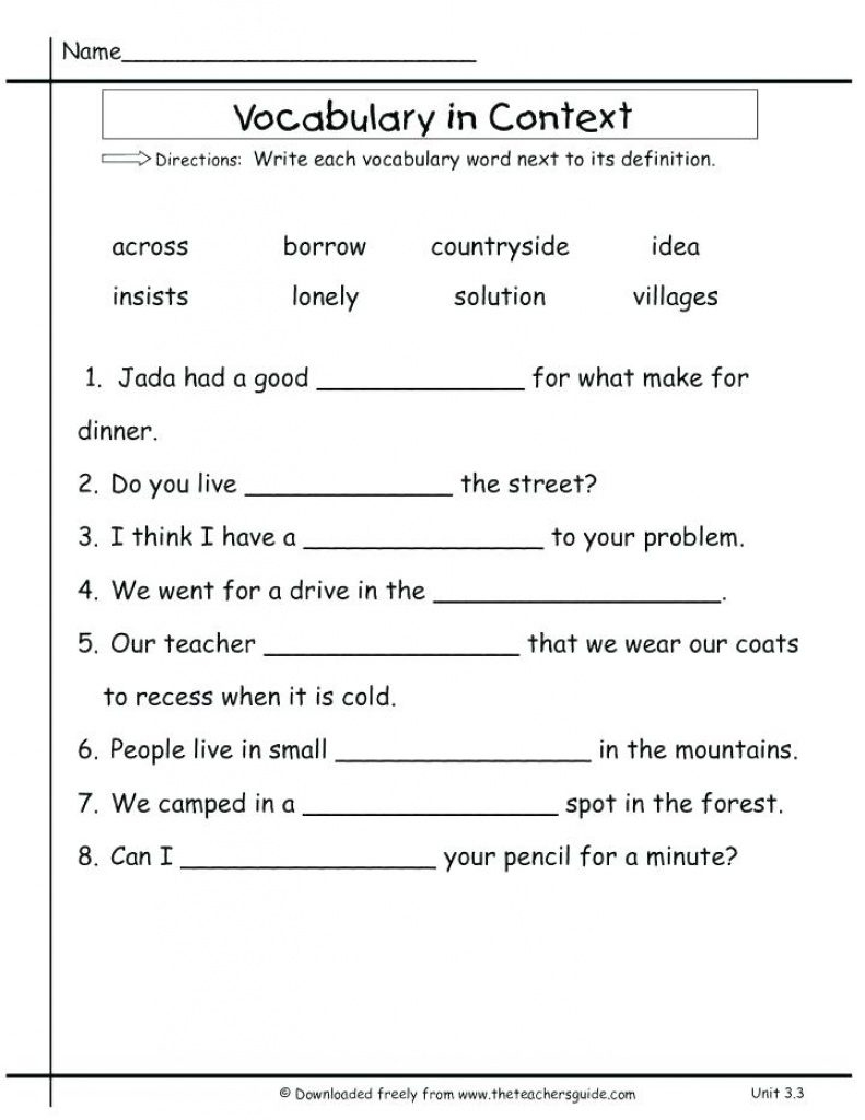 Free Printable Vocabulary Quiz Maker Free Printable