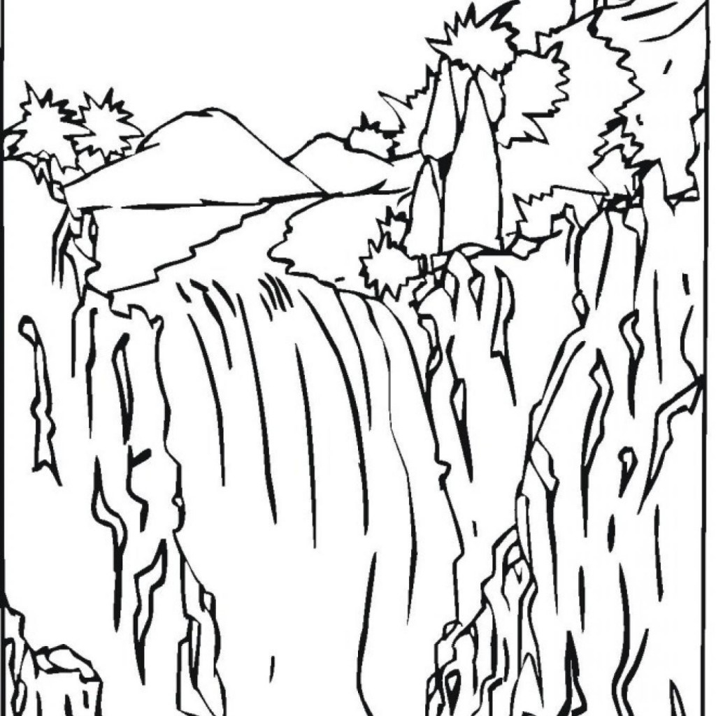 Free Printable Waterfall Coloring Pages | Free Printable - Free Printable Waterfall Coloring Pages