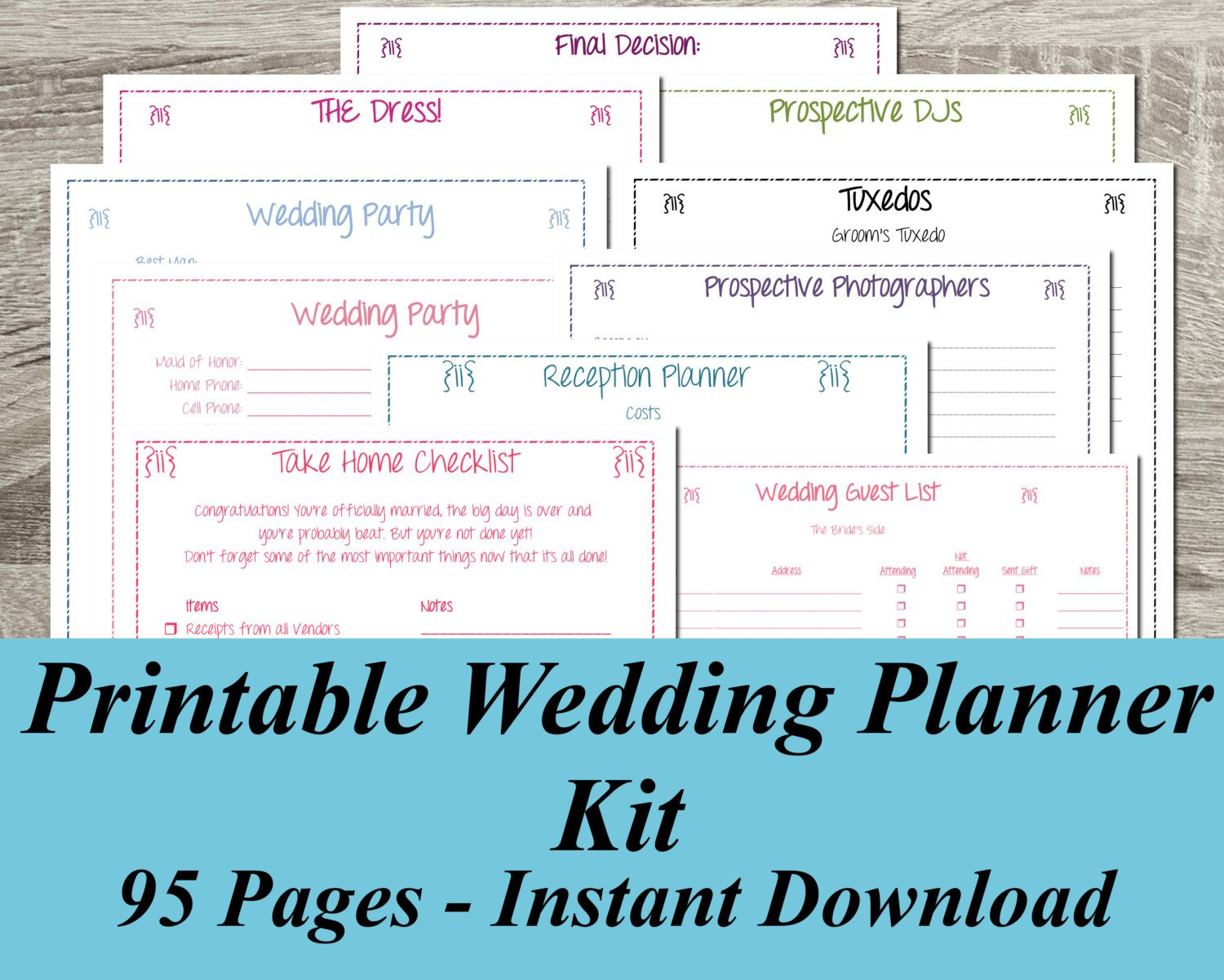 Free Printable Wedding Planner ~ Wedding Invitation Collection - Free Printable Wedding Planner Workbook