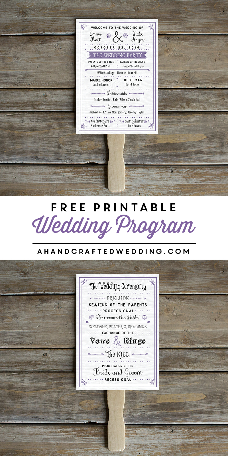 Free Printable Wedding Program | Crafty 2 The Core~Diy Galore - Free Printable Wedding Programs