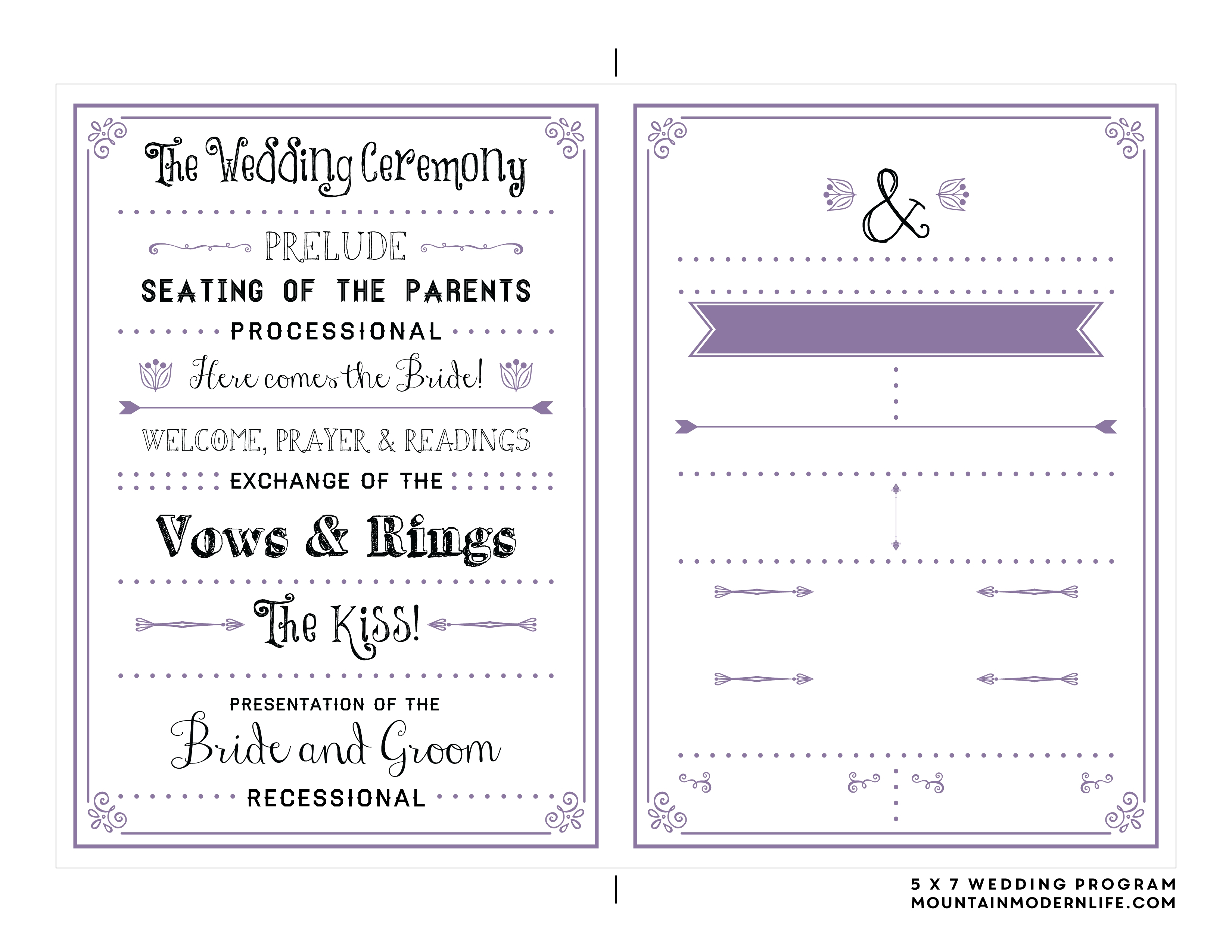 Free Printable Wedding Program Templates | Bestprintable231118 - Free Printable Wedding Programs