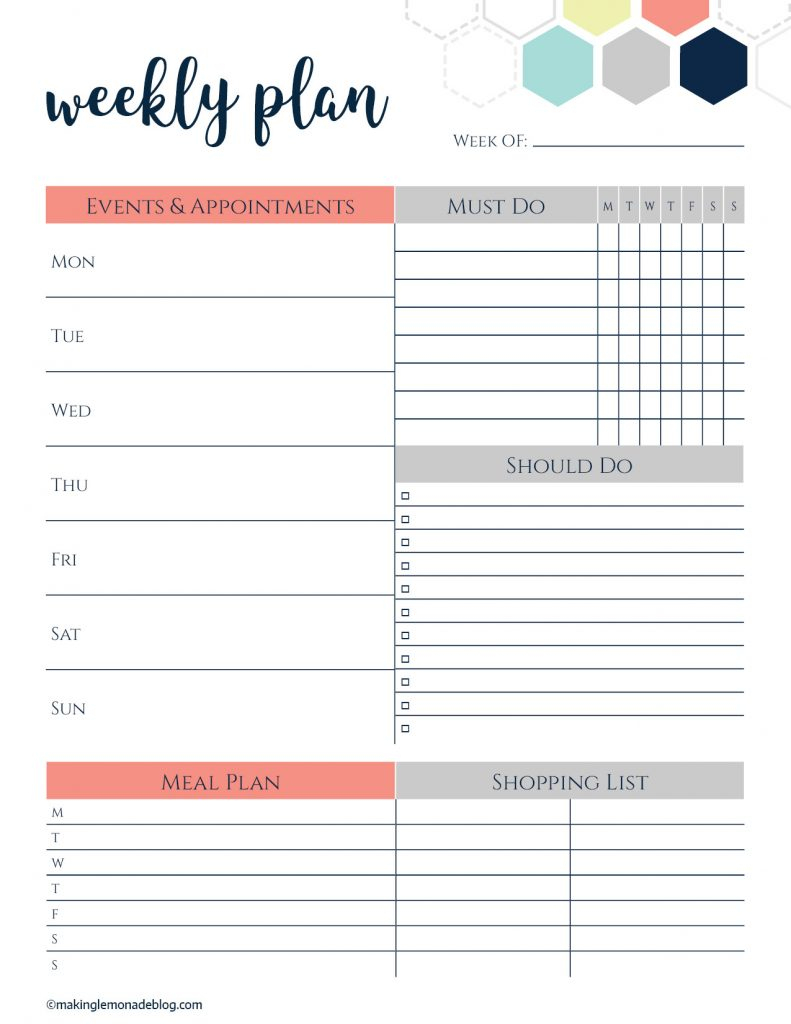 Free Printable Weekly Planner (You Asked, I Listened) - Weekly To Do List Free Printable