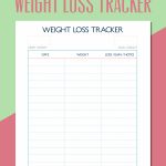 Free Printable Weight Loss Tracker – Instant Download Pdf   Free Printable Weight Loss Graph Chart