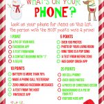 Free Printable! What's On Your Phone Christmas Party Game   Free Holiday Games Printable