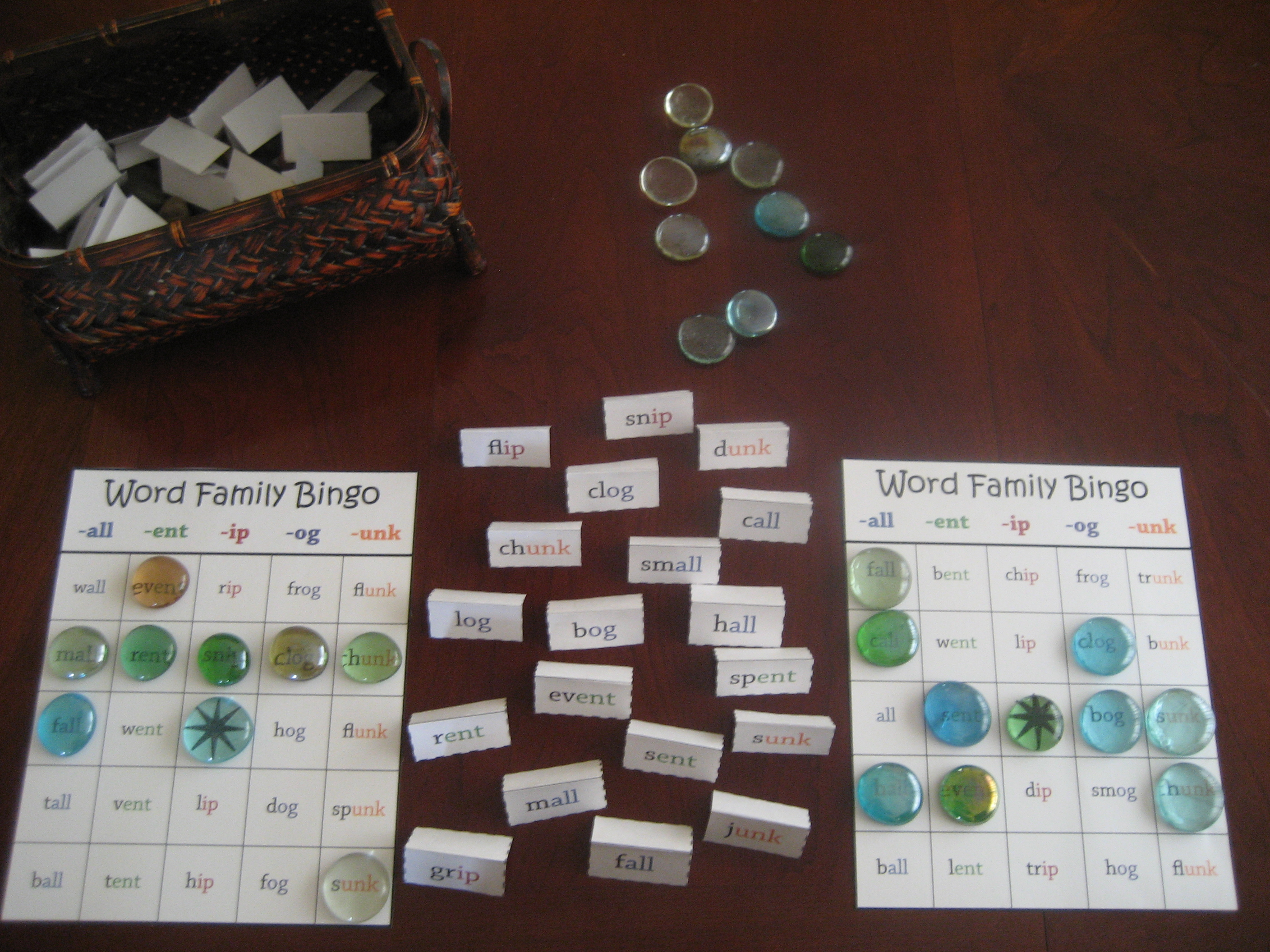 Free Printable Word Family Bingo Game - Free Printable Word Family Games