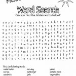 Free Printable Word Search: Picnic Foods | Kids Activities   Free Search A Word Printable