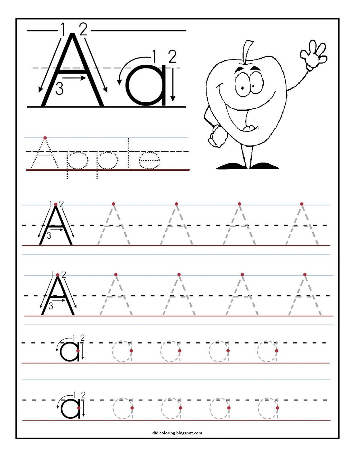 Free Printable Worksheet Letter A For Your Child To Learn And Write - Free Printable Preschool Worksheets For The Letter R