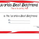 Free Printable World's Best Boyfriend Certificates | *printable   Free Printable Love Certificates For Him