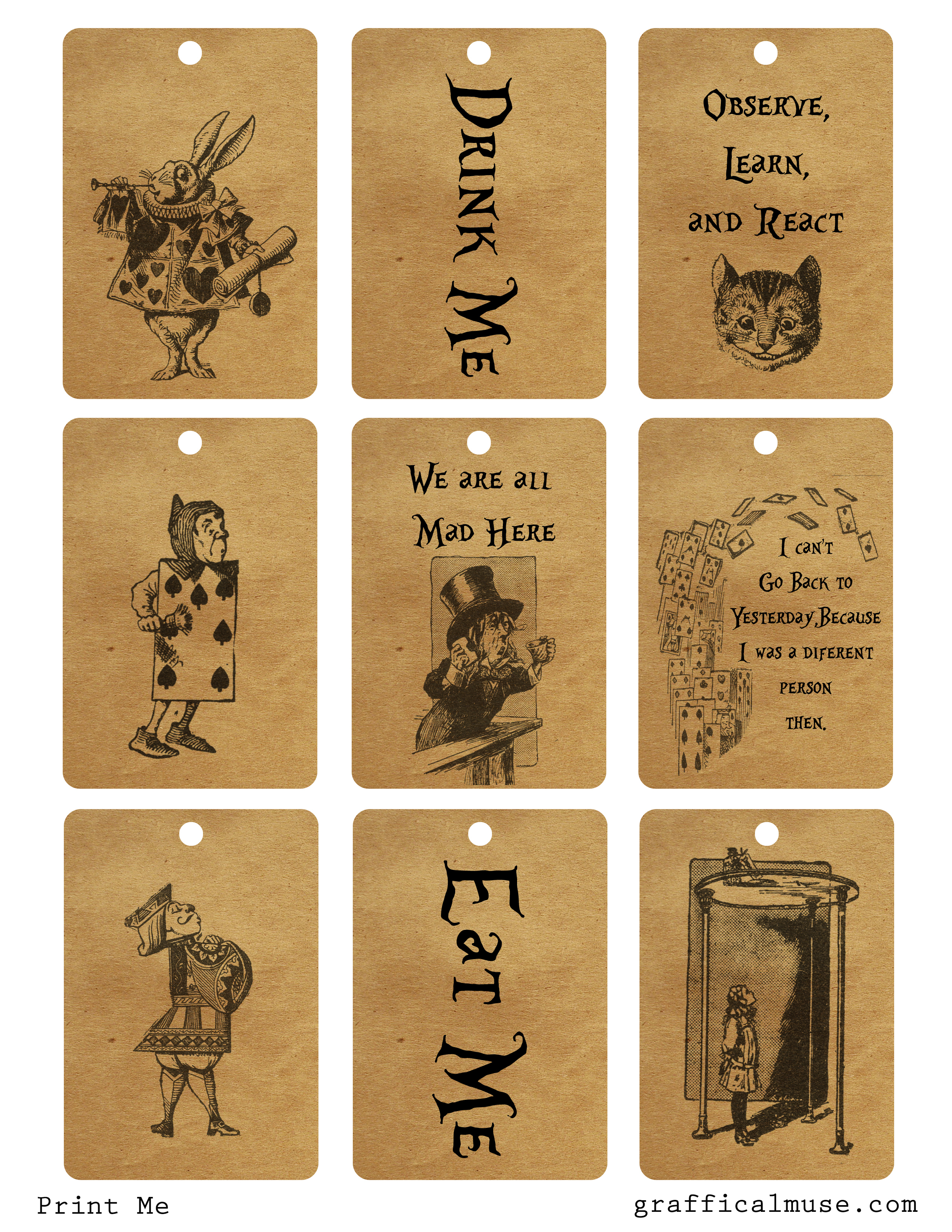 Free Printables Archives - Page 2 Of 5 - The Graffical Muse - Alice In Wonderland Signs Free Printable
