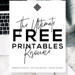 Free Printables • Design & Gallery Wall Resources • Little Gold Pixel   Free Black And White Printable Art