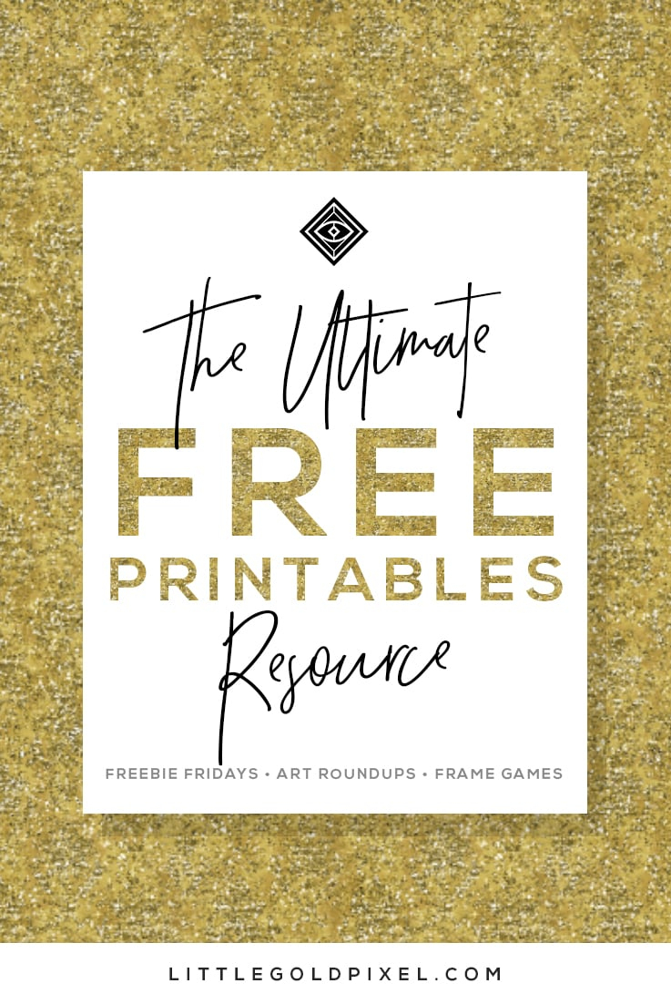 Free Printables • Design &amp;amp; Gallery Wall Resources • Little Gold Pixel - Free Printable Art