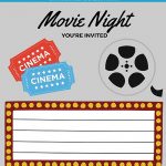 Free Printables | Printable Movie Night Invite   Free Printable Movie Tickets