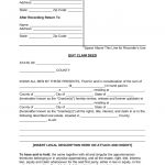 Free Quit Claim Deed Forms   Pdf | Word | Eforms – Free Fillable Forms   Free Printable Quit Claim Deed Form