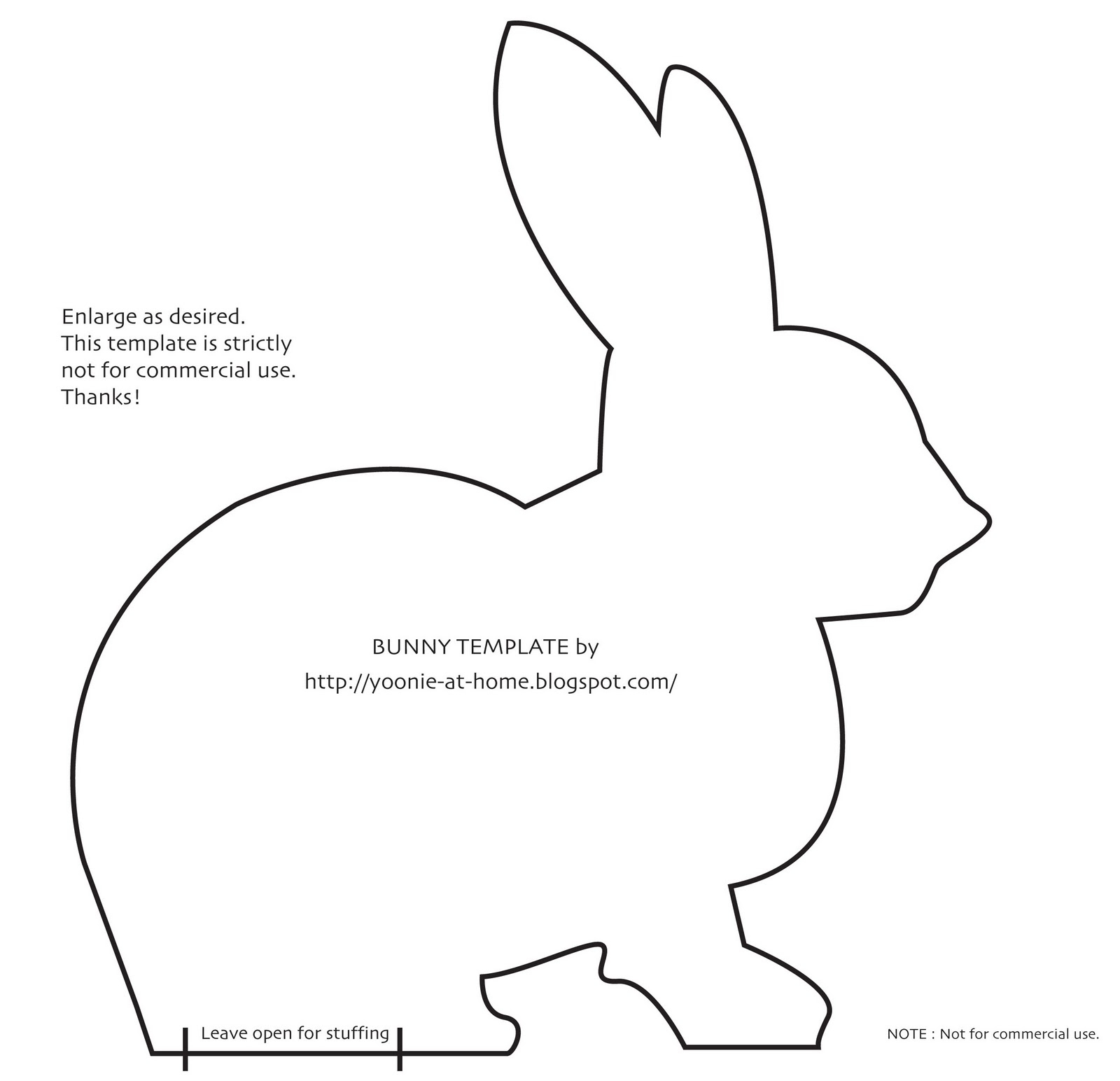 Free Printable Bunny Templates Free Printable Free Printable Bunny