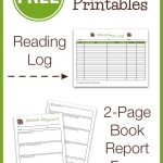Free Reading Log & Book Report Form   My Joy Filled Life   Free Printable Book Report Forms For Elementary Students