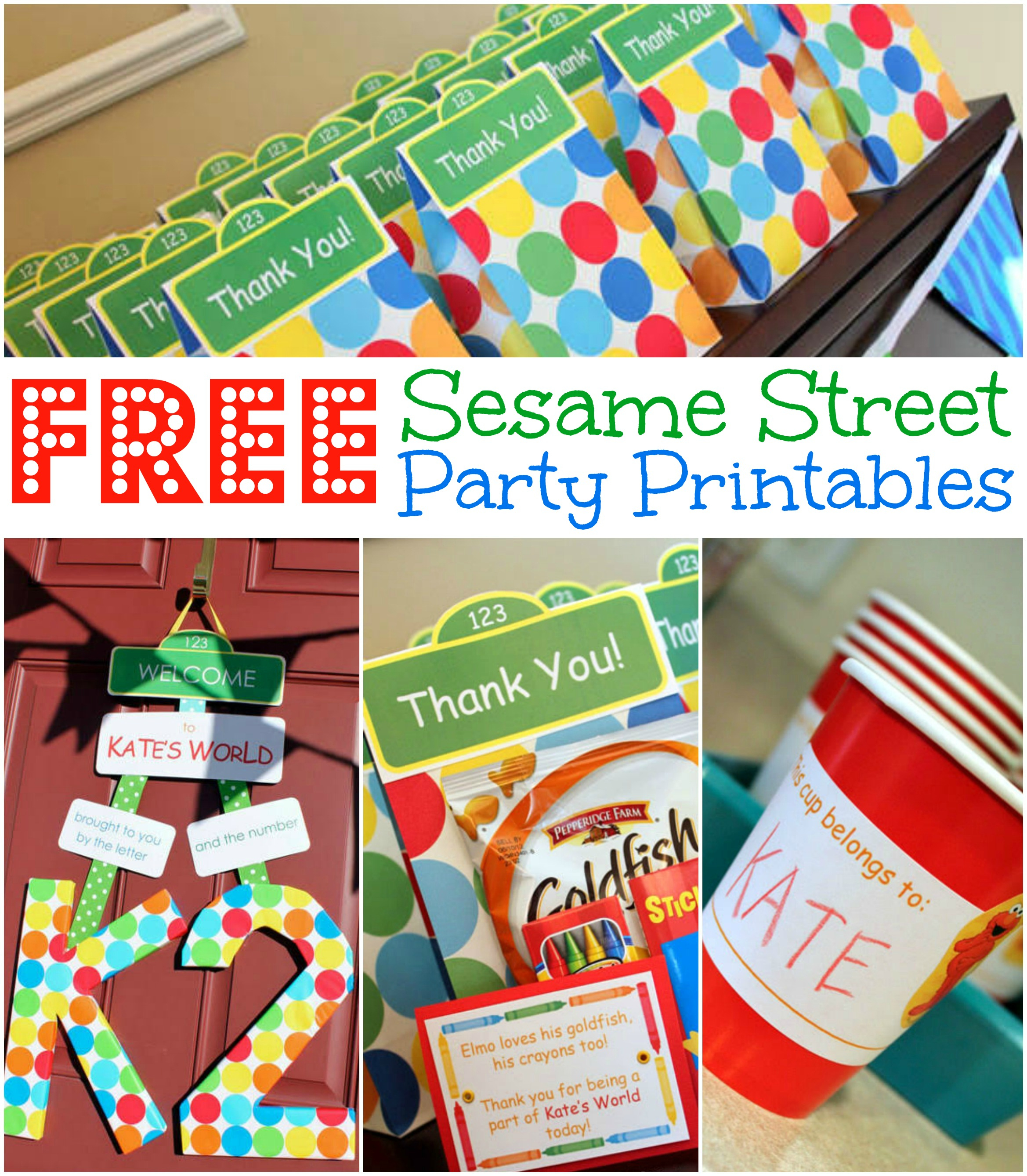 Free Sesame Street Birthday Party Printables - Free Printable Sesame Street Food Labels