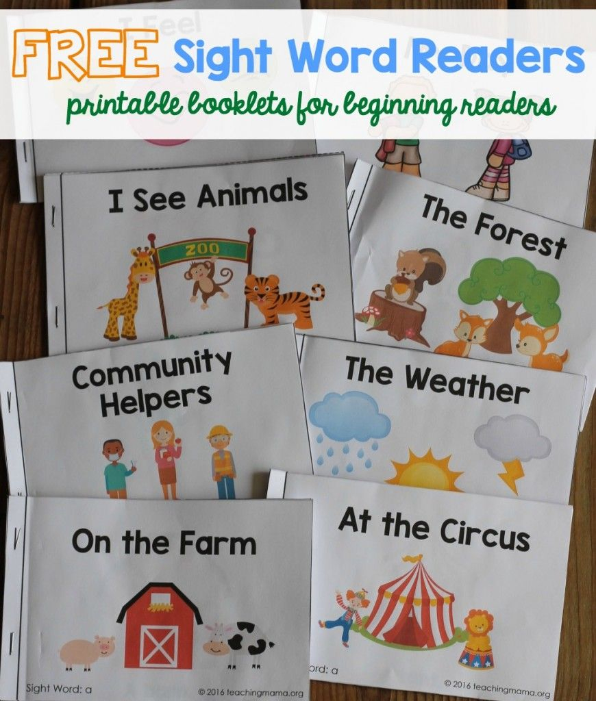 Free Sight Word Readers - Printable Booklets That Focus On Sight - Free Printable Story Books For Kindergarten