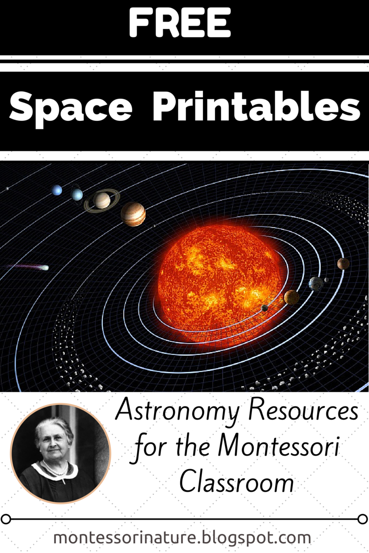 Free Space Printables || Astronomy Resources For The Montessori - Free Printable Solar System Flashcards