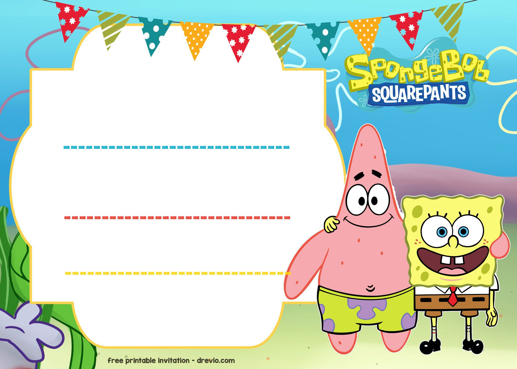 Free Spongebob Birthday Invitation | Free Printable Birthday - Spongebob Free Printable Invitations
